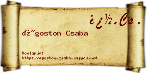 Ágoston Csaba névjegykártya