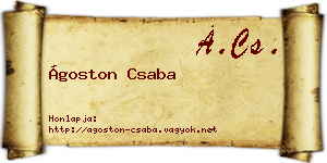 Ágoston Csaba névjegykártya